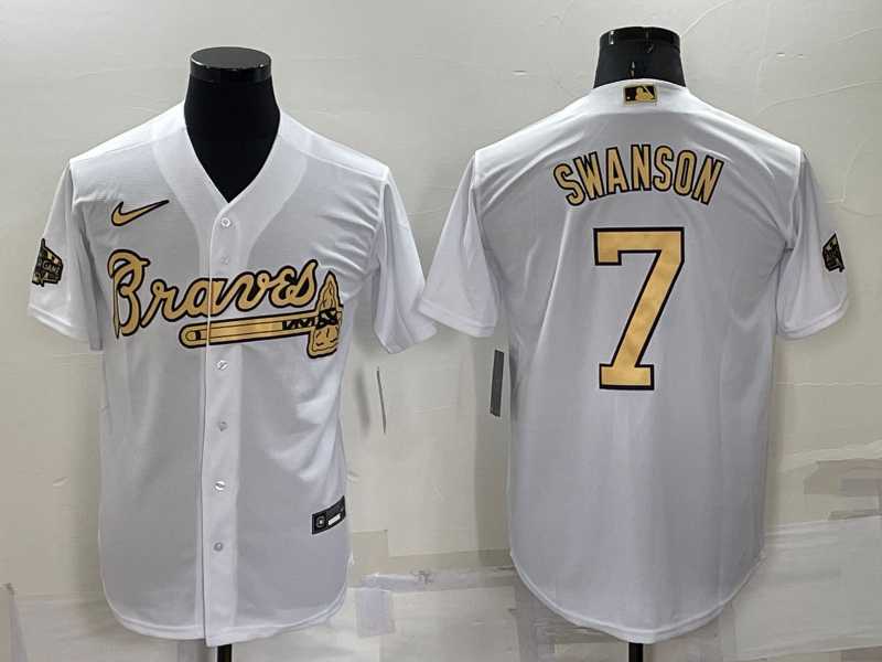 Atlanta Braves #7 Dansby Swanson White 2022 All Star Stitched Cool Base Nike Jersey,We sell and wholesale Atlanta Braves #7 Dansby Swanson White 2022 All Star Stitched Cool Base Nike Jersey on line form chian!